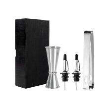 Premium Mixologies Essential Ice Clip-Silver tool with bla