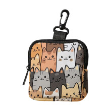 Reusable Waterproof Storage Pouch Data Cable Bags-cartoon cat