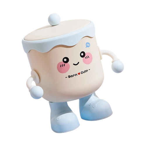 Miniature Desktop Storage Bucket With LidOrganizer For-Blue
