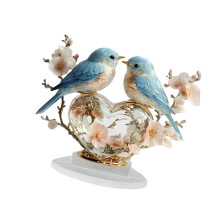 Flower Branch Bird Statue Figurine Animal Sculpture Home-type 3