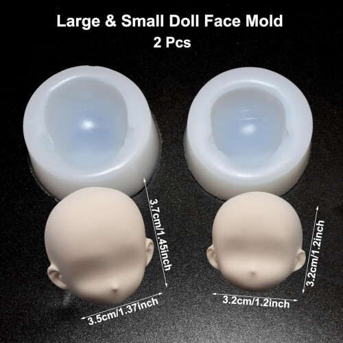 Multipurpose Silicone Face Mould For Polymers Clay Sculpting And 2