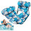 Hammock Pool Float  Inflatable Lounger with Backrest, Raft Drifter for Lake Swimming Blue 5