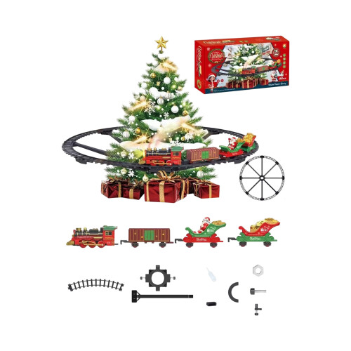 Ensemble de train de Noël suspendu – Train jouet sous l'arbre-1