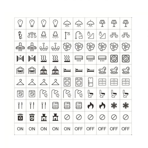 Switchs Panel Sticker Switchs Panel Label Decal Light-black