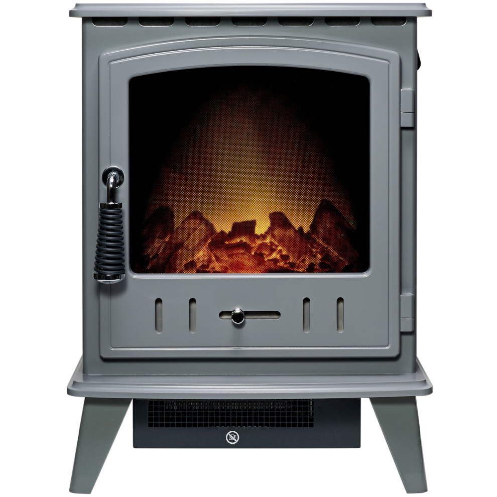 Adam Aviemore Electric Stove In Grey Enamel