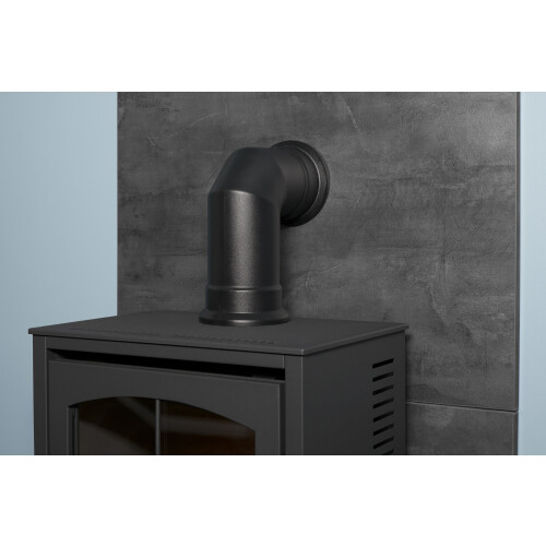 Acantha Tile & Hearth Set in Slate Venetian Plaster Effect with OKO S2 1