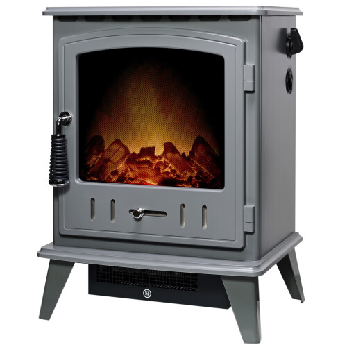 Adam Adam Aviemore Electric Stove in Grey Enamel 1