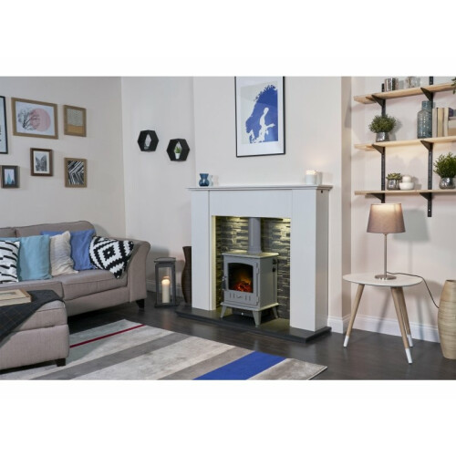 Adam Adam Aviemore Electric Stove in Grey Enamel 2