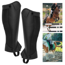 Children's Horse Riding Half Chap Body Protector Super Fiber Leather CXL