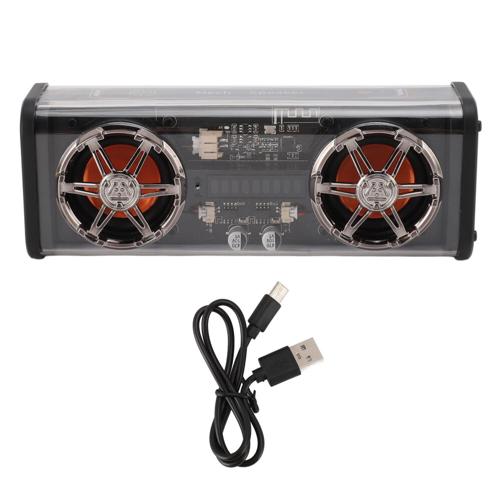 Portable Bluetooth Speaker With Rechargeable Lithium Power Pack, Transparent Mech Design, Rgb Lights, Bluetooth 5.3, 2X5w Speakers With Subwoofer, 64G 9012494124651