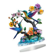 Flower Branch Bird Statue Animal Sculpture Collectible-type 4