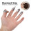 3Pcs Metal Finger Picks Set for Guitar, Index & Thumb, Includes Storage Box 6