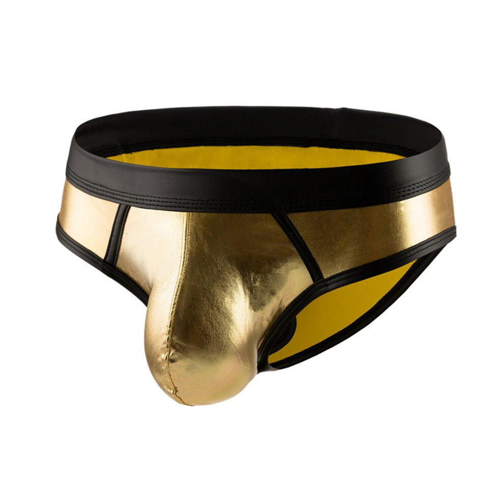 Men's boxer shorts, leather boxer briefs, erotic lingerie for mesh underwear