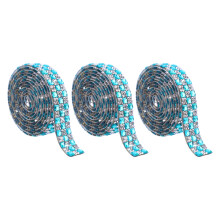 Adhesive Rhinestones Strips Blings Crystal Ribbon-lake blue