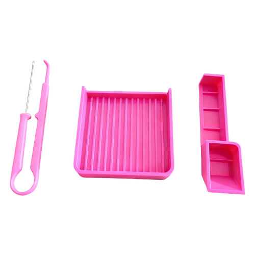 Perlen-Arranger-Set inklusive Kalibrierwerkzeug und-Rosa