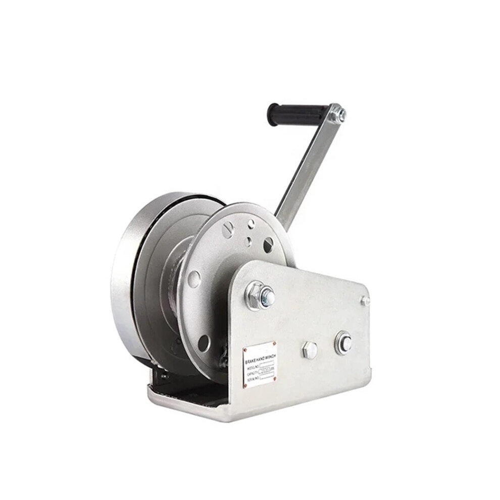 Hand Winch, Hand Winch With Friction Brake For Material Handling 1200 Silver 9412369230720