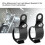 Blinkerhalterungs-Set, universelles Design, verstellbare Motorrad-Blinkerhalterung für Gabelrohre, robust und schlicht 7