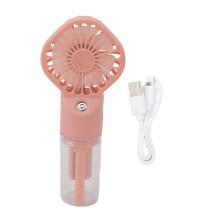 Ventilateur portable avec brumisateur, ventilateur à main rechargeable sur batterie, vitesse de ventilation réglable et réservoir d'eau intégré,