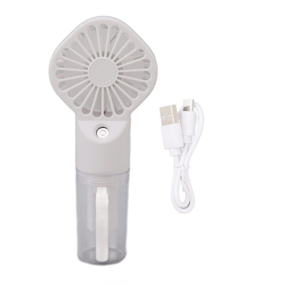 Fine Mist Misting Fan With Transparent Water Tank, Portable Handheld Device Featuring Adjustable Speeds And Usb Rechargeable Power, Battery Operated F 9468298007872