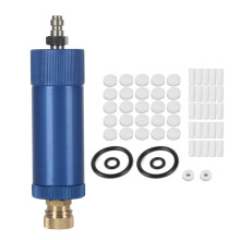 Séparateur huile-eau pour compresseur d'air avec double filtration, comprenant un raccord rapide fileté interne 8 mm et M10, matériaux de qualité