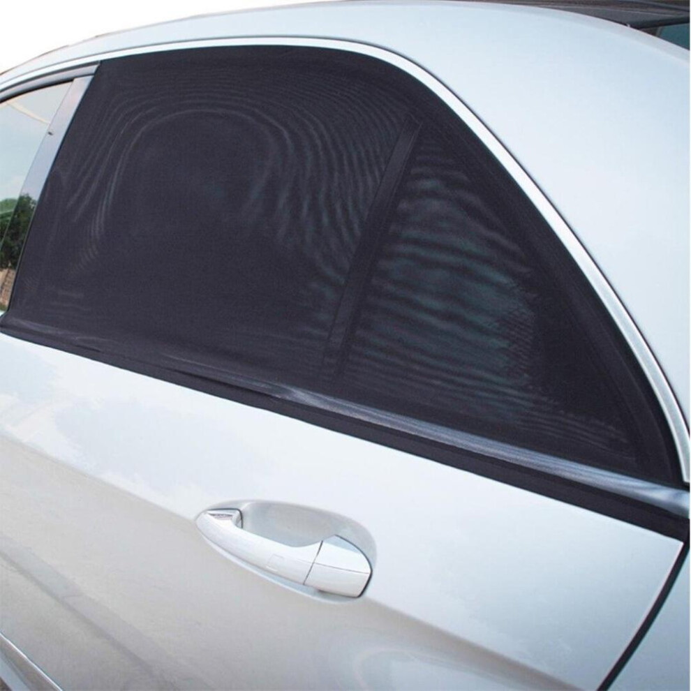 Dur Lightweight Stretch Fabric Uni Car Window Sunshade Breathable Mesh Double Layer Design UV Protect For Kids And Pets Windows Can Be Raised Lowered