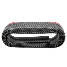 Protection de pare-chocs avant en caoutchouc durable, imperméable et flexible, avec bordure rouge et bordure en fibre de carbone. Installation