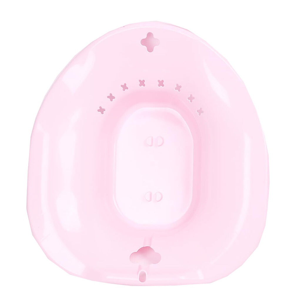 Pink Seat Bath For Toilet Seat, Seat Bath Seat For Hemorrhoids, Perineal Soaking And V Steam Bath, Soaking Basin For Treating Inflammation,