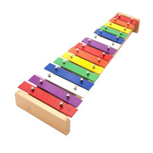 15 Tone Toddler Xylophone Metal Colorful Wooden Xylophone Kids Hand Tapping Piano for Early Education