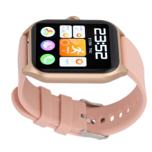 QX5 Smart Fitness Uhr 1,96 Zoll Pink BT Anrufe Nachrichtenbenachrichtigungen Sprachsteuerung