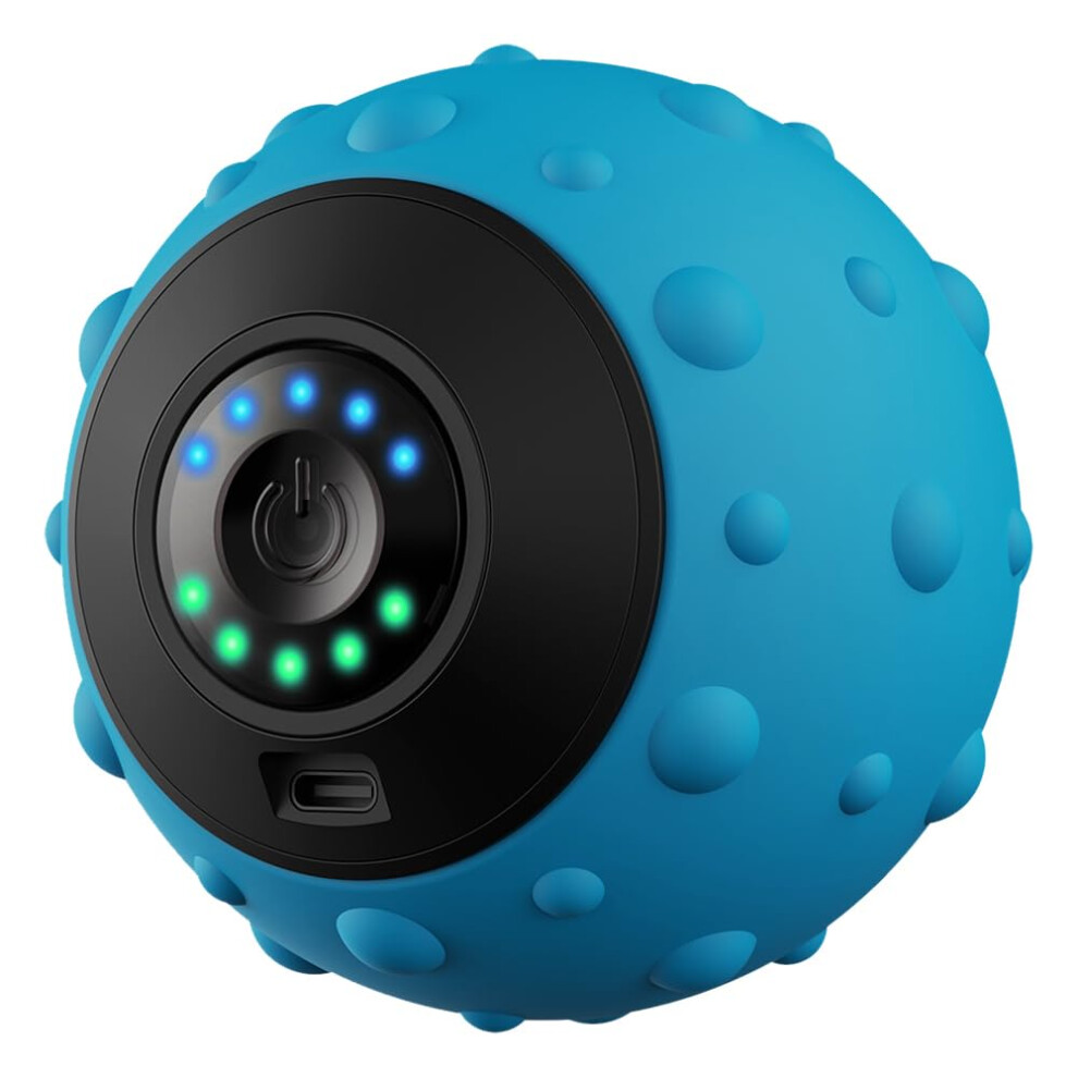 Blue Electric Massage Ball, Usb Rechargeable Vibration, 5 Speed Finger Training Ball,