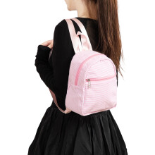 Stylish Striped Bubble Gauche Rucksack Waterproof-light pink