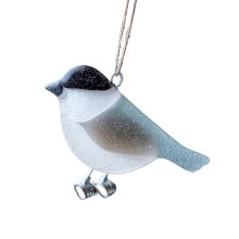 Glass Bird Christmas Ornament Hanging Chrismas Tree-sparrow
