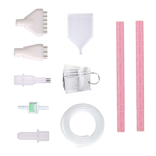 Ensemble de stylos à strass réglables, ramassage sous vide-Rose
