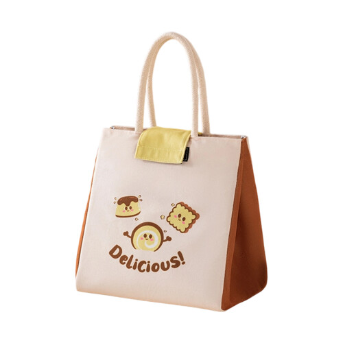 Entzückende, isolierte Lunchtasche,- Leckeres Essen