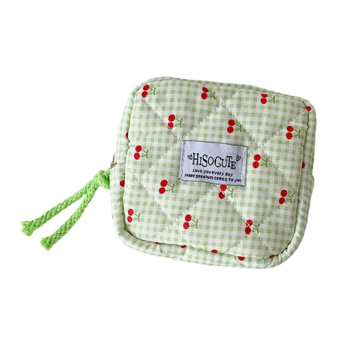 Travel Essential Sanitary Pad Case Fabric Multifunctional-Green