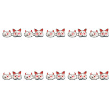 10Pcs Decorative Waist Tighteners Cartoon Metal Waistband-red
