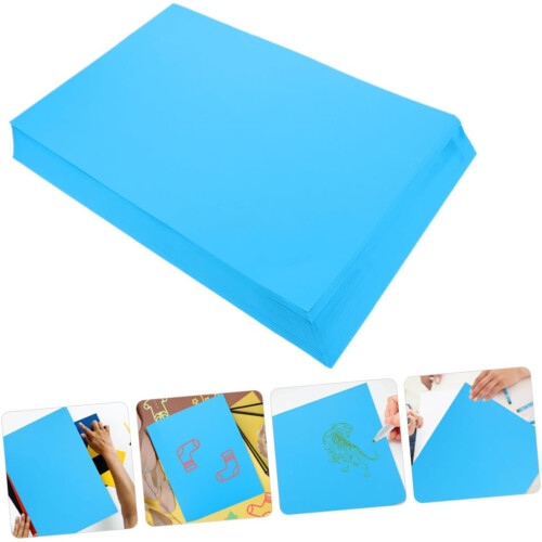 50 Sheets Colored Cardboard Creative Paper for DIY Printing Cards Blue 2
