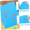 50 Sheets Colored Cardboard Creative Paper for DIY Printing Cards Blue 5