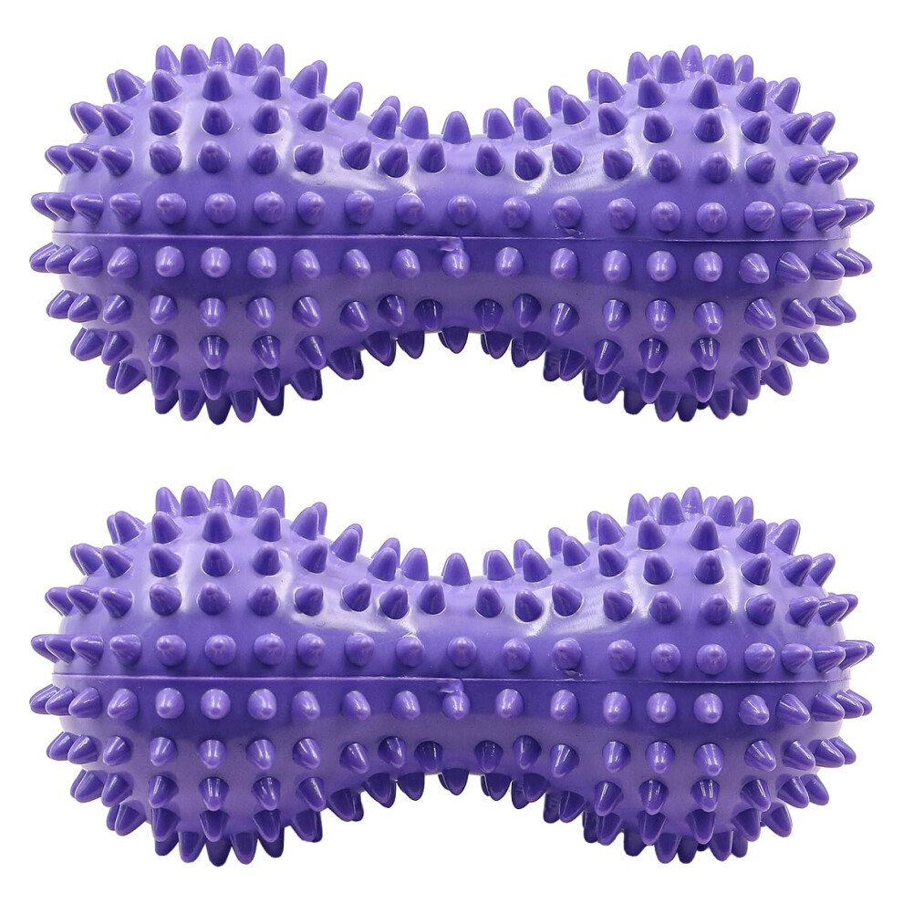 Purple Peanut Massage Ball, Hand Foot Massager, Roller Ball For Muscle Relaxation, Yoga,