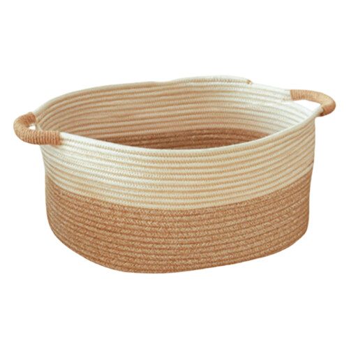 Panier en corde de coton tissé à la main, doté de-taille moyenne