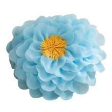 Taie d'oreiller en organza de relief par fleurs, amovible et-8
