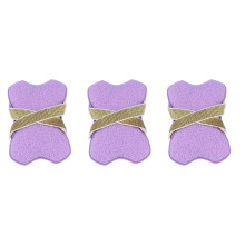Soft Sponge Soap Container Bag 3PCS For Bubble Creation-Purple
