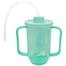 Sippy cup with handles, adult sippy cups with long straw, 350 ml spillproof cup