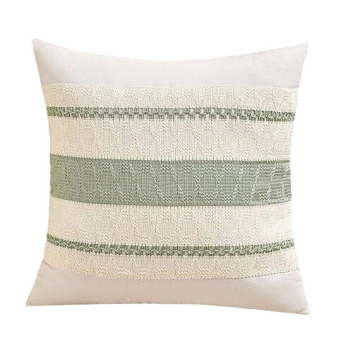 Housse de coussin bohème, plusieurs couleurs-vert clair 45x45cm