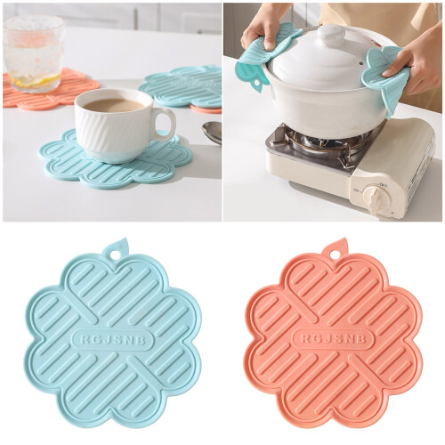 Thermische waarschuwingen Siliconen placemat-Roze 2