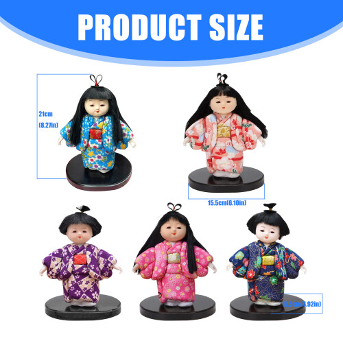 Hars Aziatische Geisha Doll Standbeeld- Klein formaat 4 1