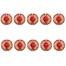 10Pcs Cloud Pattern Metal Buttons Decorative Clothing-red