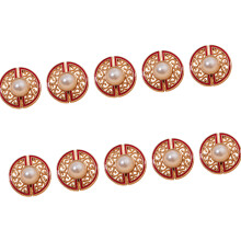 10Pcs Cloud Pattern Alloy Buttons Metal Clothing Buttons-pearl