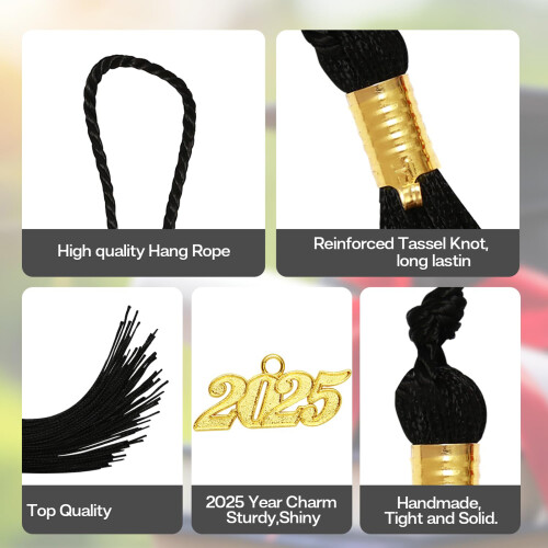 2026 Commemorative Graduation Tassels Artificial-Red  White 2
