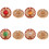 10Pcs Cloud Pattern Metal Buttons Decorative Clothing-red 2